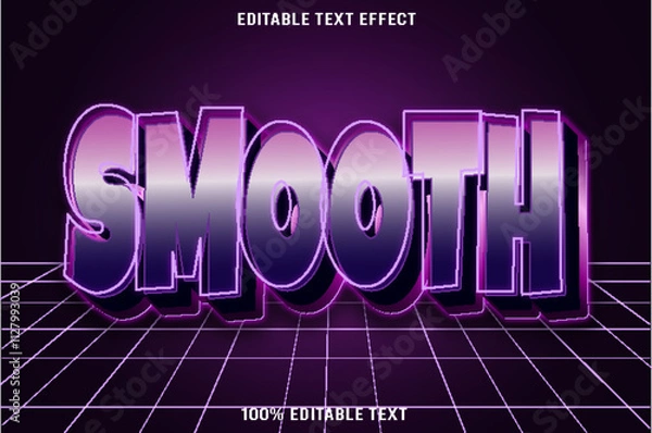 Obraz Smooth editable text effect 3d emboss neon style
