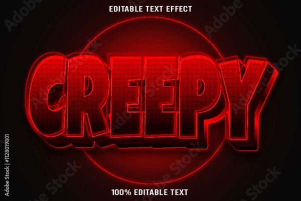 Obraz Creepy editable text effect 3d emboss modern style
