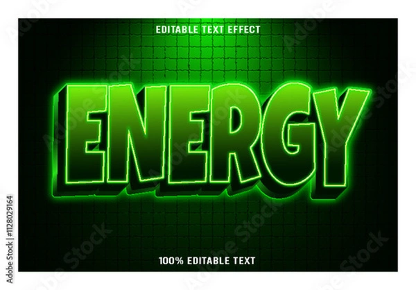 Obraz Energy editable text effect 3d emboss modern style