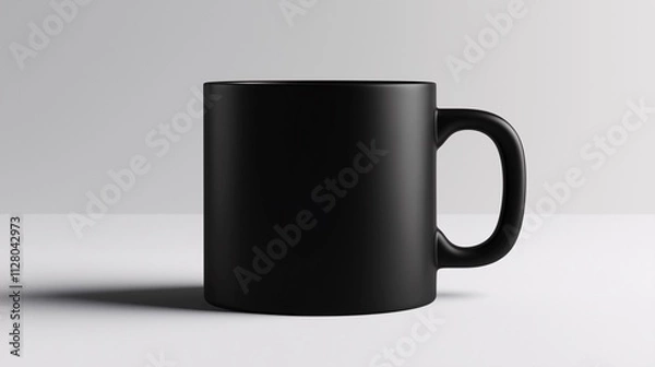 Obraz Black Matte Mug Mockup.