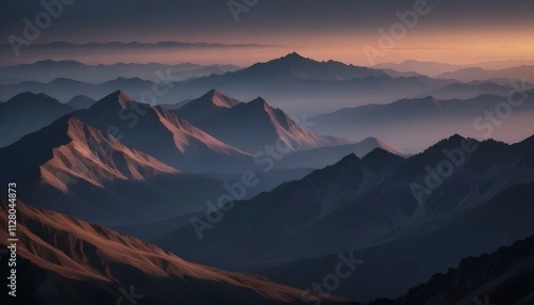 Fototapeta Mountain Background Mount Everest Sunset Sunrise Landscape Natural Beauty Peaks Hills Volcano View