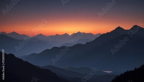 Fototapeta Mountain Background Mount Everest Sunset Sunrise Landscape Natural Beauty Peaks Hills Volcano View