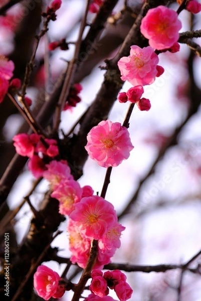 Obraz 梅いろいろ　春の花たち