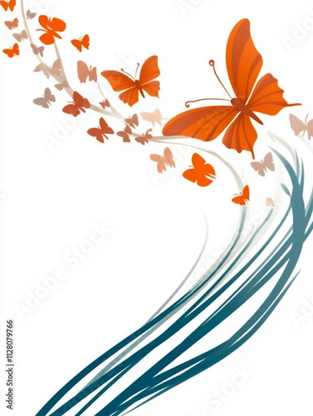 Obraz abstract butterfly background