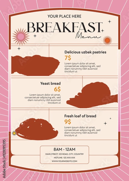 Fototapeta Bakery Menu