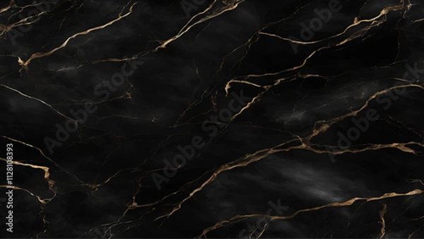Obraz Abstract Black marble patterned gold texture background.  abstract natural marble black and gold for design.  