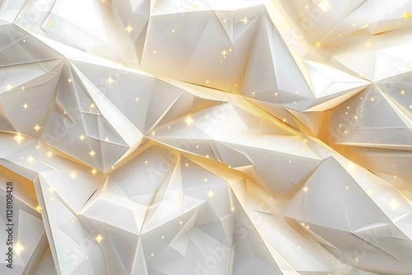 Fototapeta Modern and stylish abstract design poster with golden lines and white geometric pattern, Modern and stylish abstract design poster with golden lines and white geometric pattern
