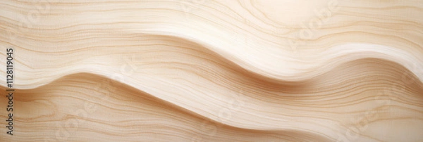 Fototapeta なめらかな起伏のある明るい木材のテクスチャ