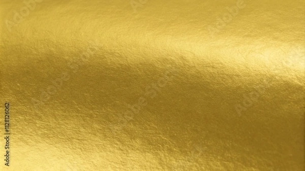 Fototapeta Gold foil leaf shiny metallic wrapping paper texture background for wall paper decoration element
