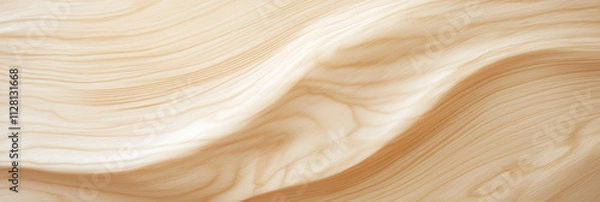 Fototapeta なめらかな起伏のある明るい木材のテクスチャ