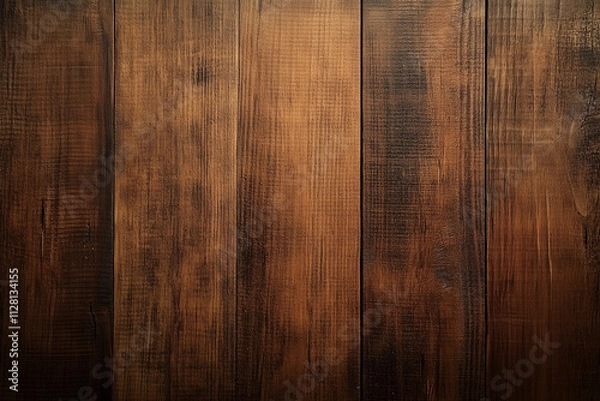 Obraz 木目のある濃い茶色の木のボードの背景テクスチャー	