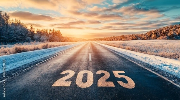 Fototapeta Pathway to the Future, Welcome 2025