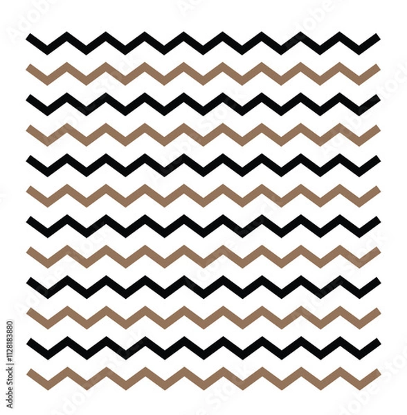 Fototapeta Zigzag pattern. Modern Pattern. Repeating geometric tiles with volume horizontal