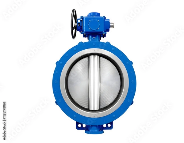 Obraz High-Performance Butterfly Valve for Industrial Applications: A Detailed Close-up View of a Durable and Efficient Flow Control Device