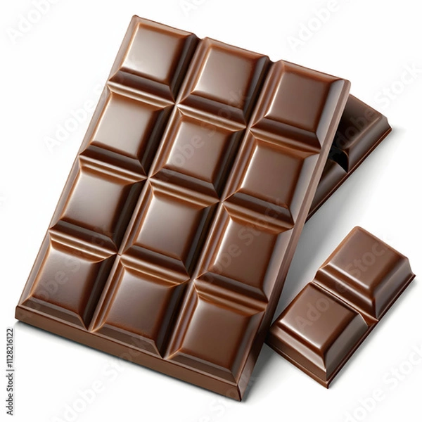 Obraz big chocolate and small ones isolated on Transparent Background