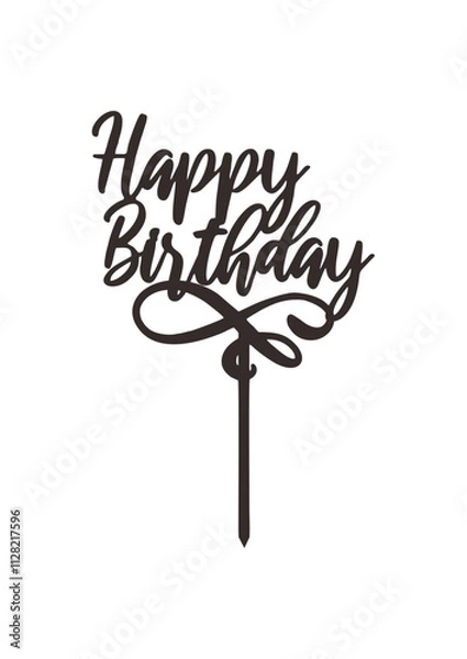 Obraz Topper Cake "Happy Birthday"