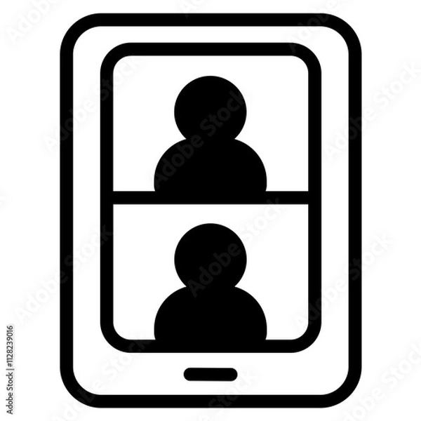 Obraz Video meeting Solid Icon