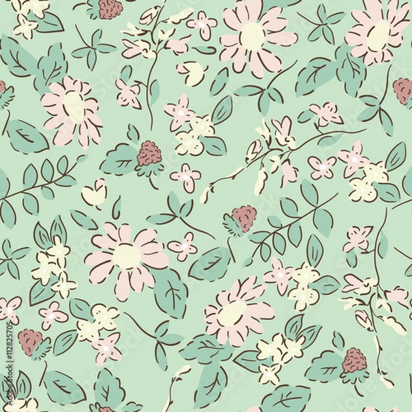 Obraz Delicate pattern in small flower. shabby chic