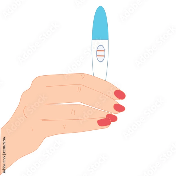Obraz pregnancy test in hand