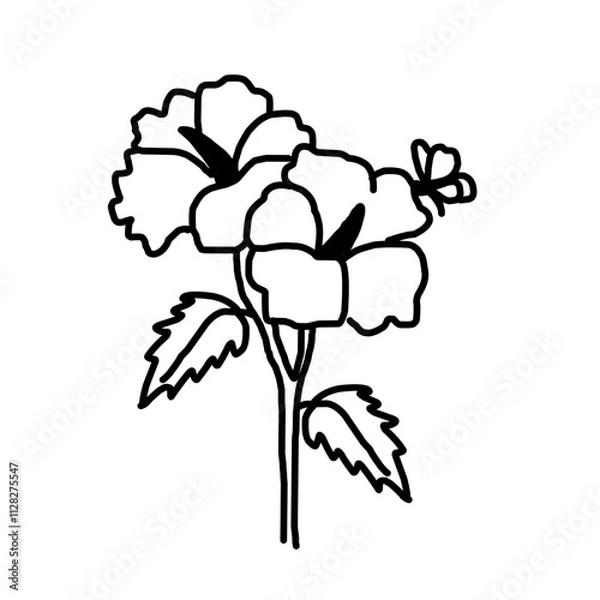 Obraz hand drawn flower