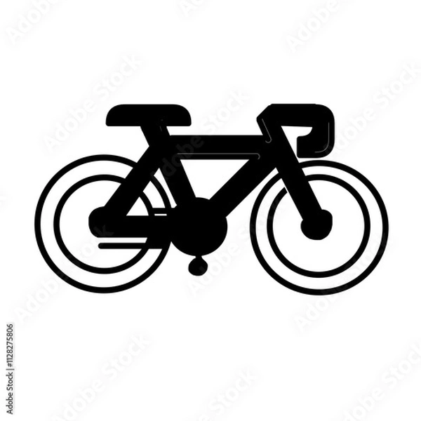 Obraz bicycle icon isolated on white background