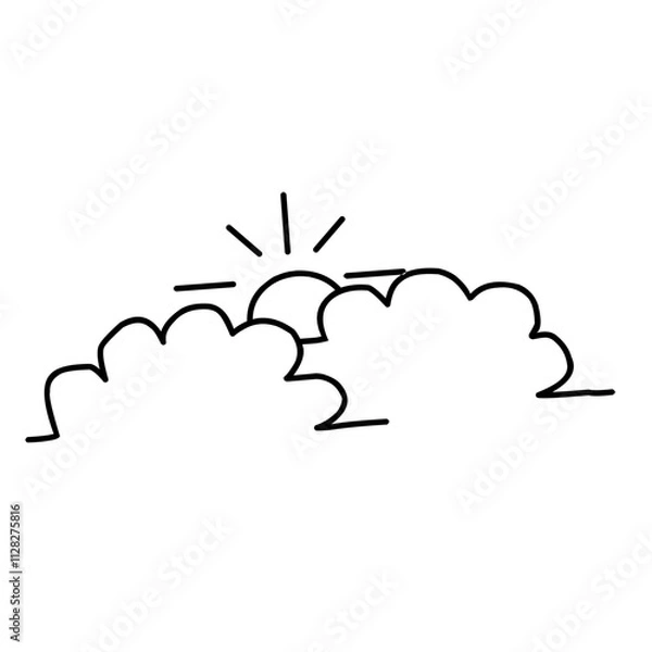 Obraz Cloud with the sun