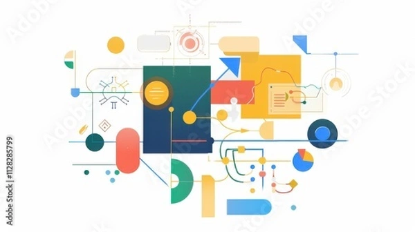 Fototapeta Knowledge Graph Interface: A Minimalist Robotic Sci-Tech Experience