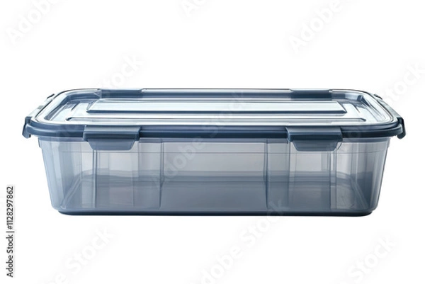 Fototapeta Clear storage container with a secure lid for organizing various items at home or office