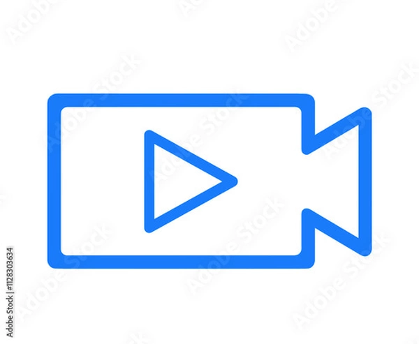 Fototapeta シンプルな青色のビデオカメラ	
