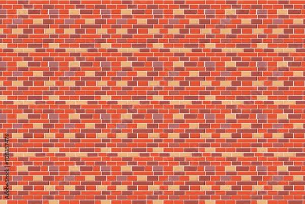 Obraz Red Brick Wall Pattern Background with Classic and Rustic Design