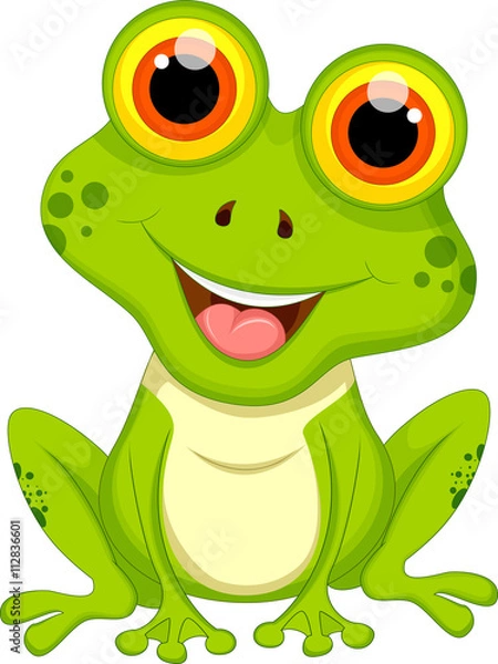 Obraz cute frog cartoon