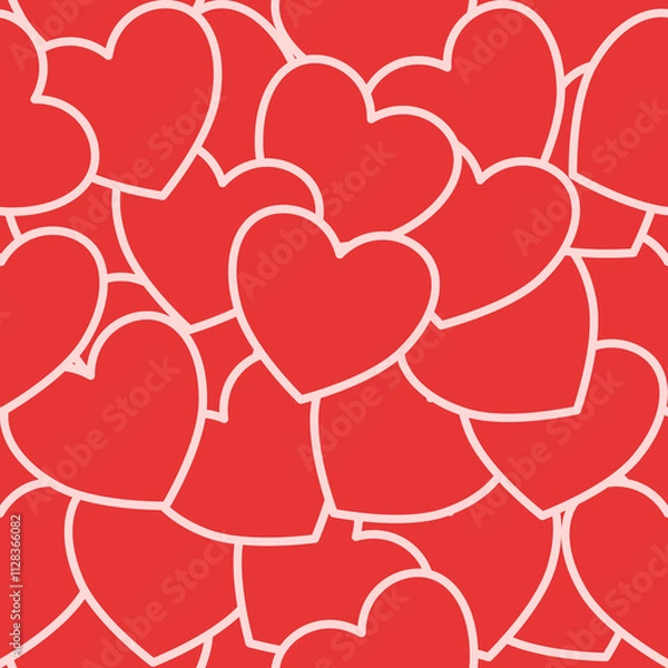 Obraz Valentine Seamless Pattern with Hearts