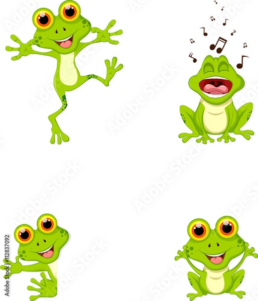 Obraz funny 4 frog cartoon