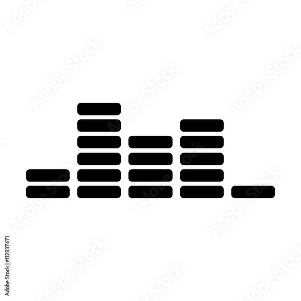Fototapeta Sound wave equalizer icon. Vector illustration