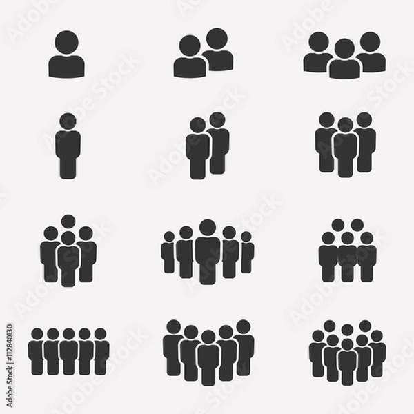 Obraz Wektor zestaw ikon zespołu