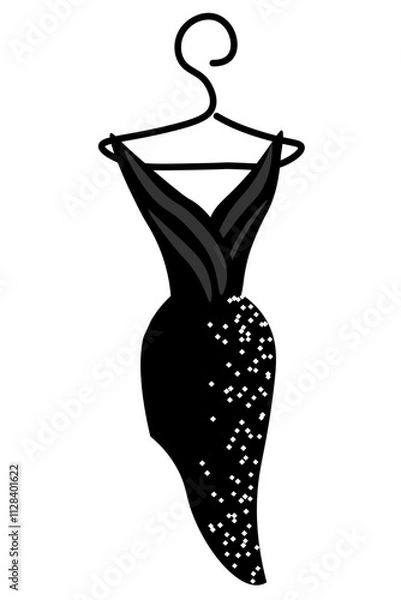 Obraz a black dress