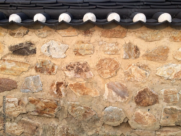 Obraz 한옥 담벼락