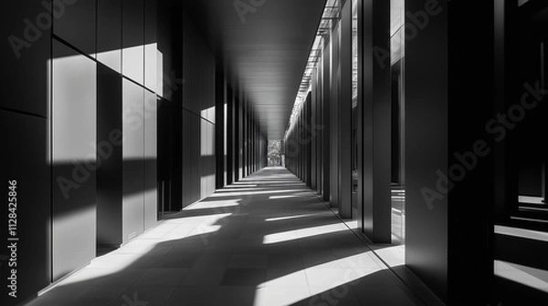 Fototapeta abstract modern architecture monotone in black and white
