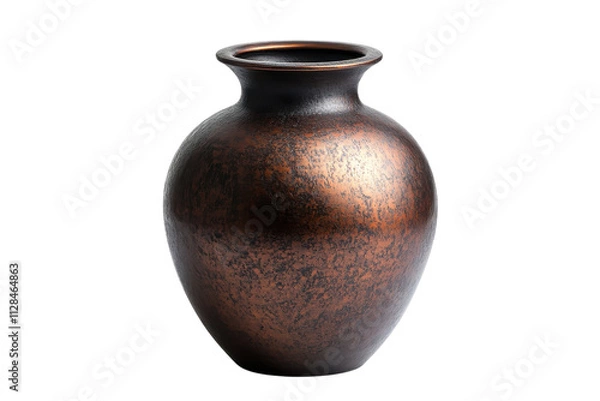 Obraz Stunning handcrafted ceramic vase showcasing a rich copper finish and elegant design