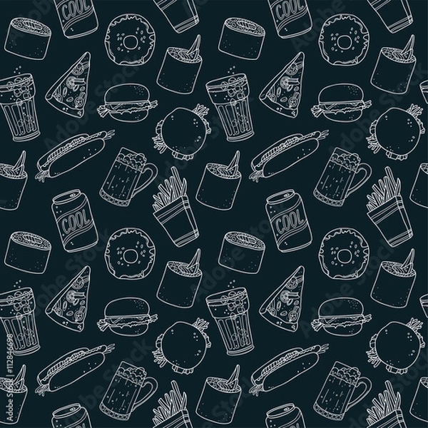 Obraz fastfood pattern