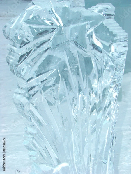 Fototapeta figure which has been cut out from the whole piece of ice