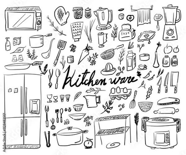Obraz 주방용품 낙서
