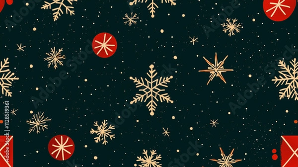 Fototapeta christmas seamless pattern
