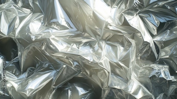 Fototapeta Crumpled Plastic Film Abstract Texture