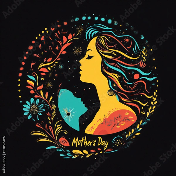 Obraz カラフルな女性のロゴ