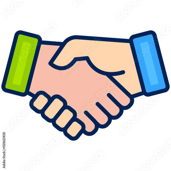 Obraz Handshake Filled Line Icon