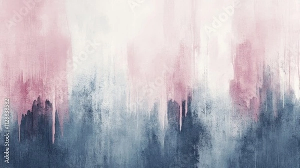 Fototapeta Abstract Pink And Blue Vertical Brushstrokes Painting