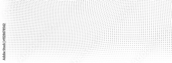Fototapeta Abstract halftone wave dotted background. Halftone grunge pattern with square. Vector halftone modern pop art twisted texture for poster, cover, business card, postcard, art label layout, sticker.