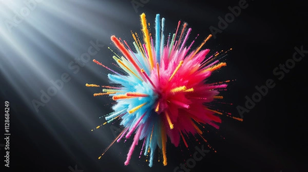Fototapeta Vibrant Colors Exploding in a Dynamic Dance of Light and Hues