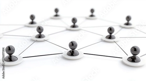 Fototapeta Global Network Connection, Teamwork, Business